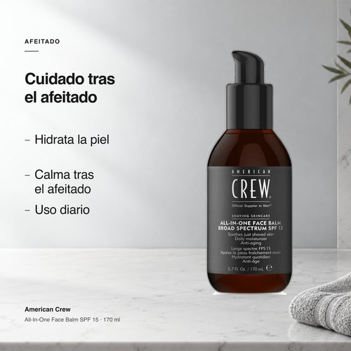 American Crew All-In-One Face Balm SPF 15 - 170 ml