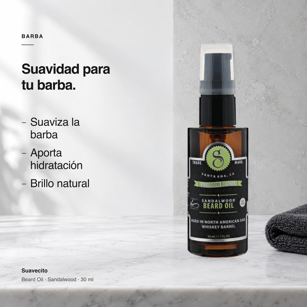 Suavecito Aceite para Barba - Sandalwood - 30 ml