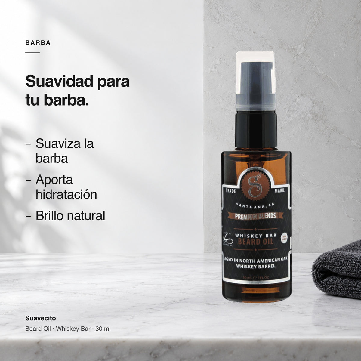 Suavecito Aceite para Barba - Whiskey Bar - 30 ml