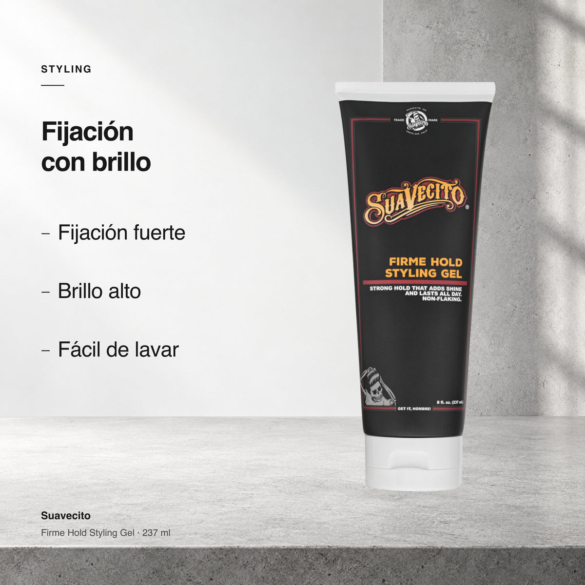 Suavecito Firme Hold Styling Gel - 237 ml