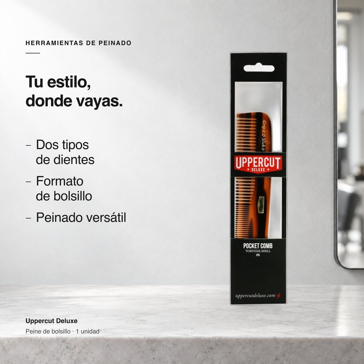 Uppercut Pocket Comb CT5 - 1 unidad
