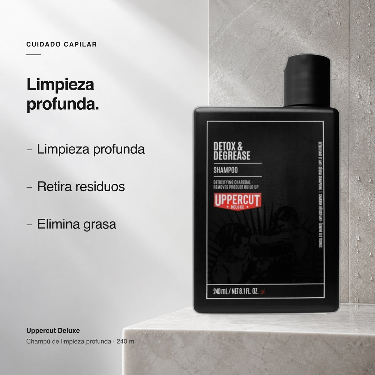 Uppercut Shampoo Detox y Desengrasante - 240 ml